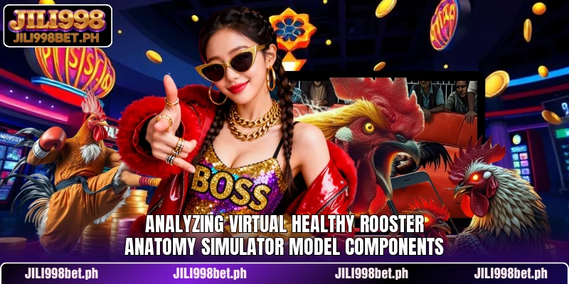 Analyzing virtual healthy rooster anatomy simulator model components