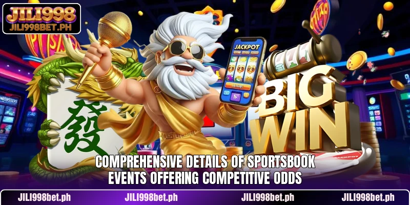 Comprehensive details of sportsbook events offering competitive odds