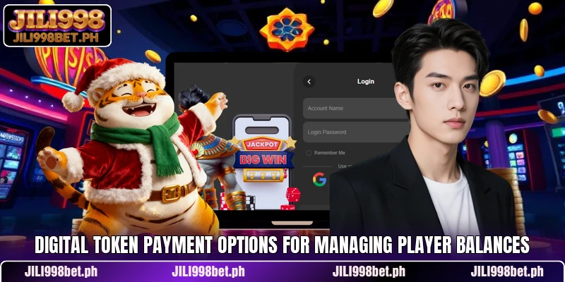 Digital token payment options for managing player balances