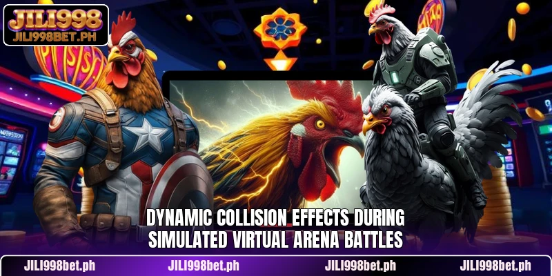 Dynamic collision effects during simulated virtual arena battles