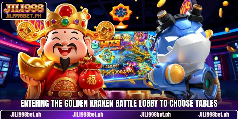 Entering the Golden Kraken Battle lobby to choose tables
