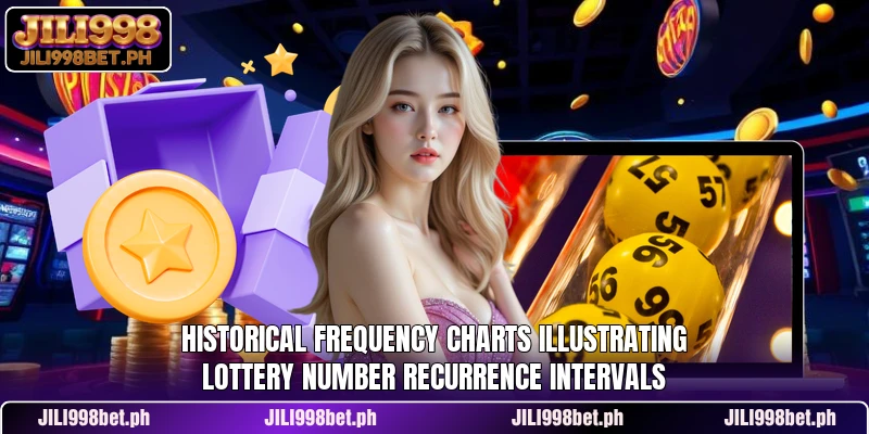 Historical frequency charts illustrating lottery number recurrence intervals