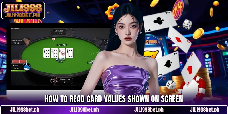 How to read card values shown on screen