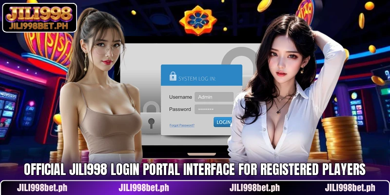 Official JILI998 login portal interface for registered players