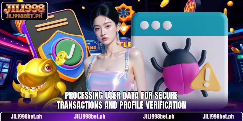 Processing user data for secure transactions and profile verification
