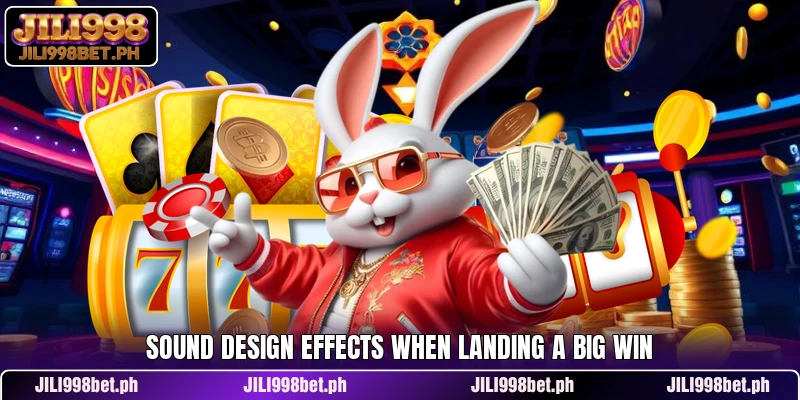 Sound design effects when landing a big win