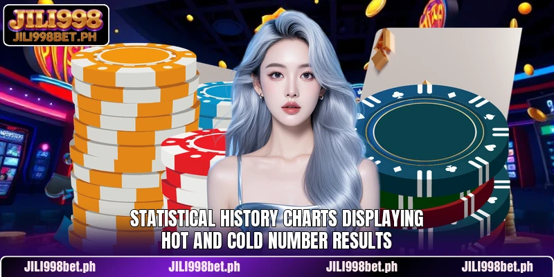 Statistical history charts displaying hot and cold number results