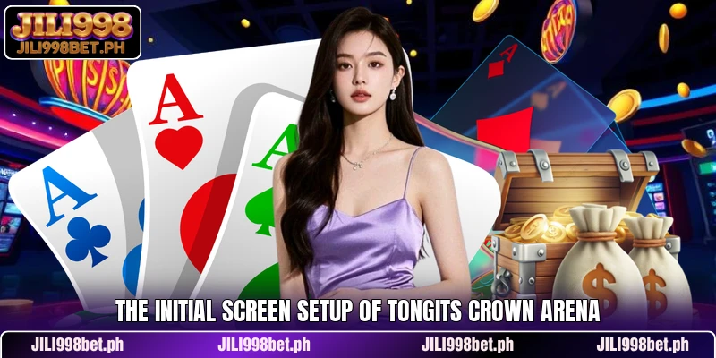 The initial screen setup of Tongits Crown Arena