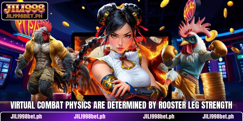 Virtual combat physics are determined by rooster leg strength