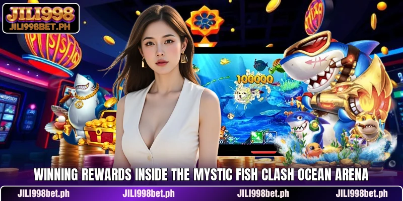 Winning rewards inside the Mystic Fish Clash ocean arena